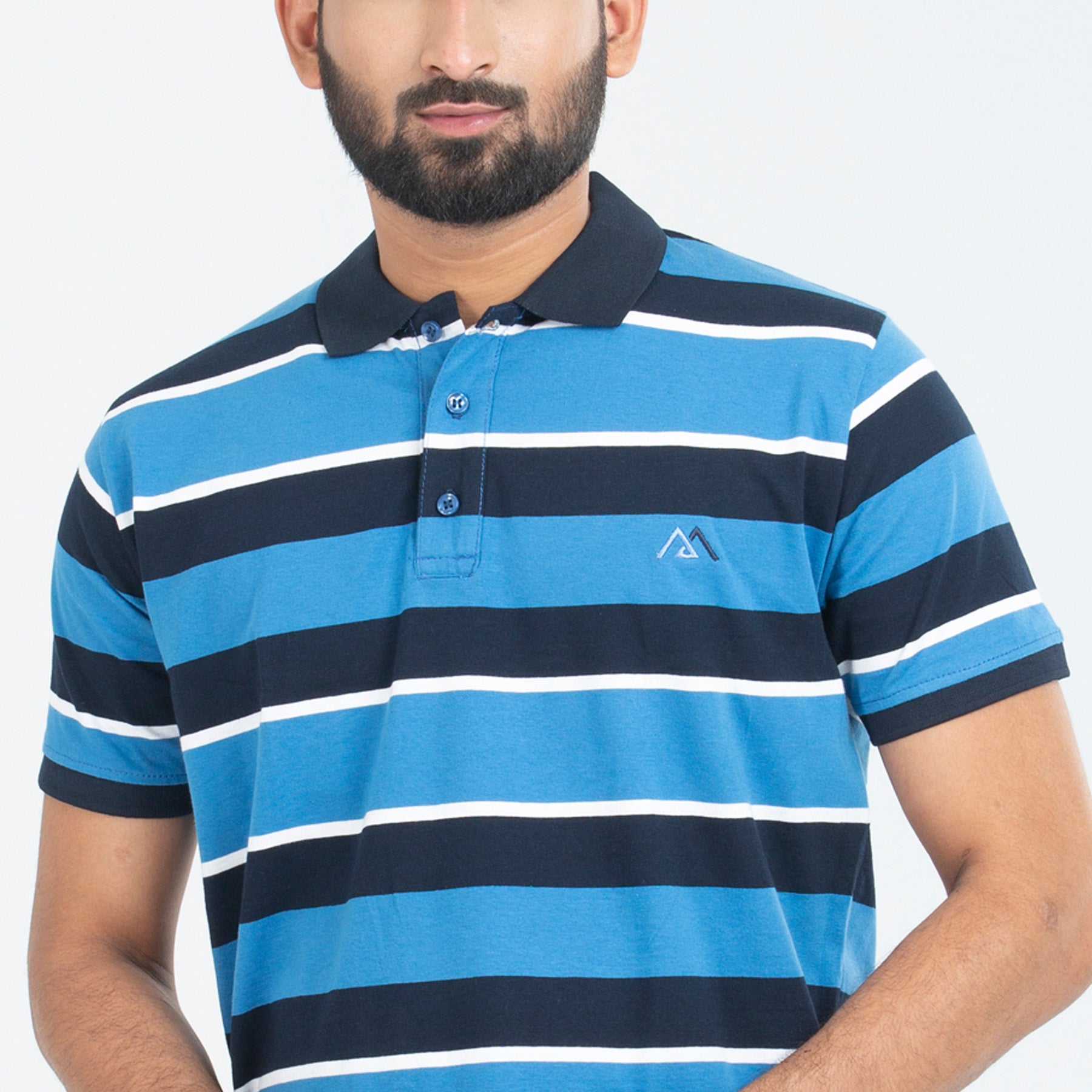  View details for Polo Shirt for Men | Blue Stripe Polo Polo Shirt for Men | Blue Stripe Polo