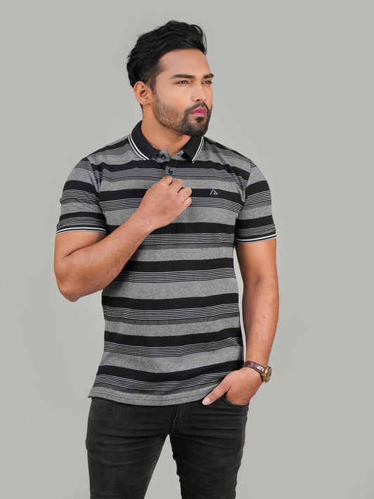 Polo Shirt for Men | Black Stripe Polo