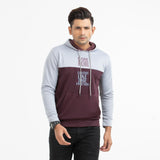 Hoodie Maroon & Silver