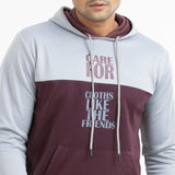 Hoodie Maroon & Silver