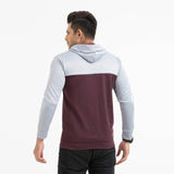 Hoodie Maroon & Silver