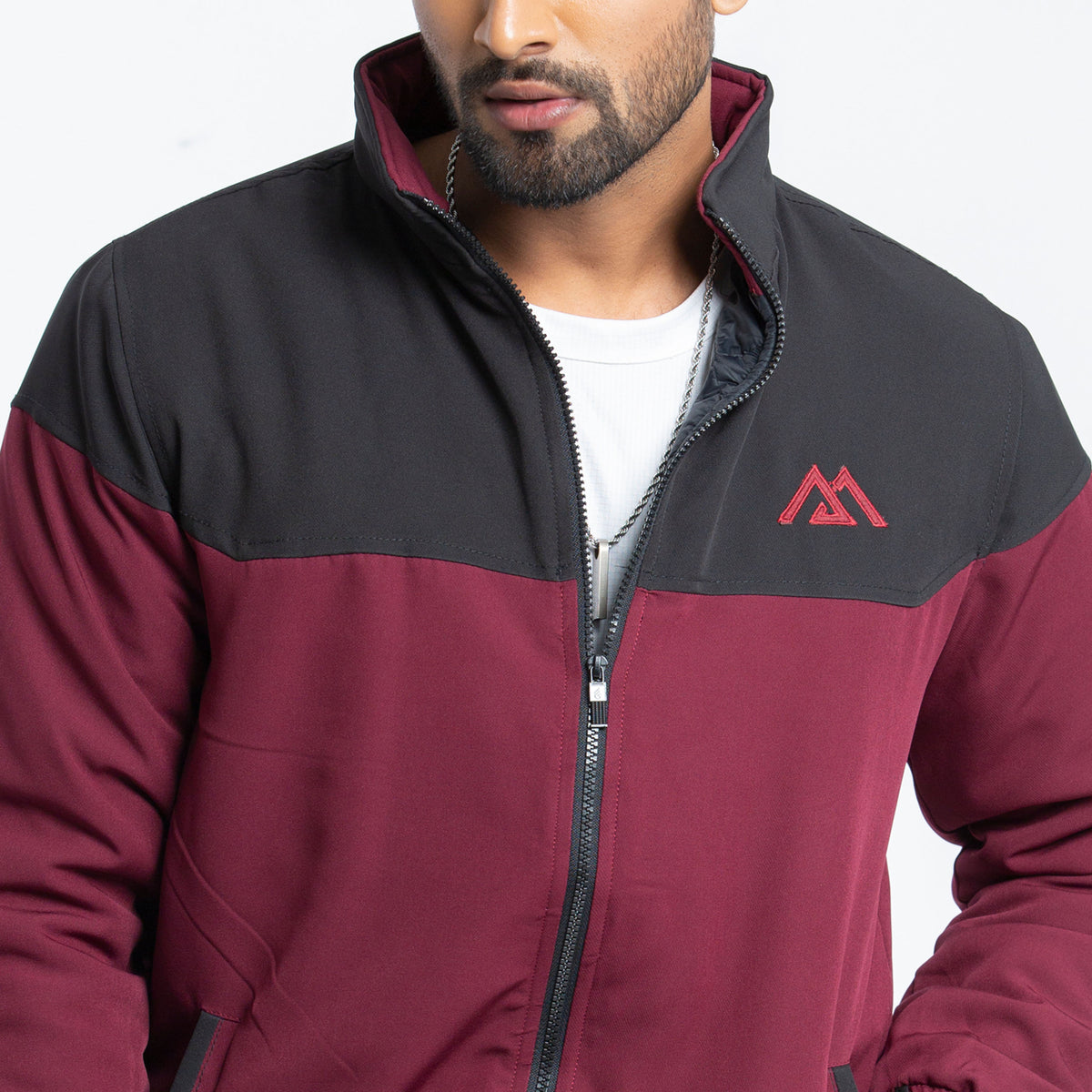 Jacket Maroon & Black