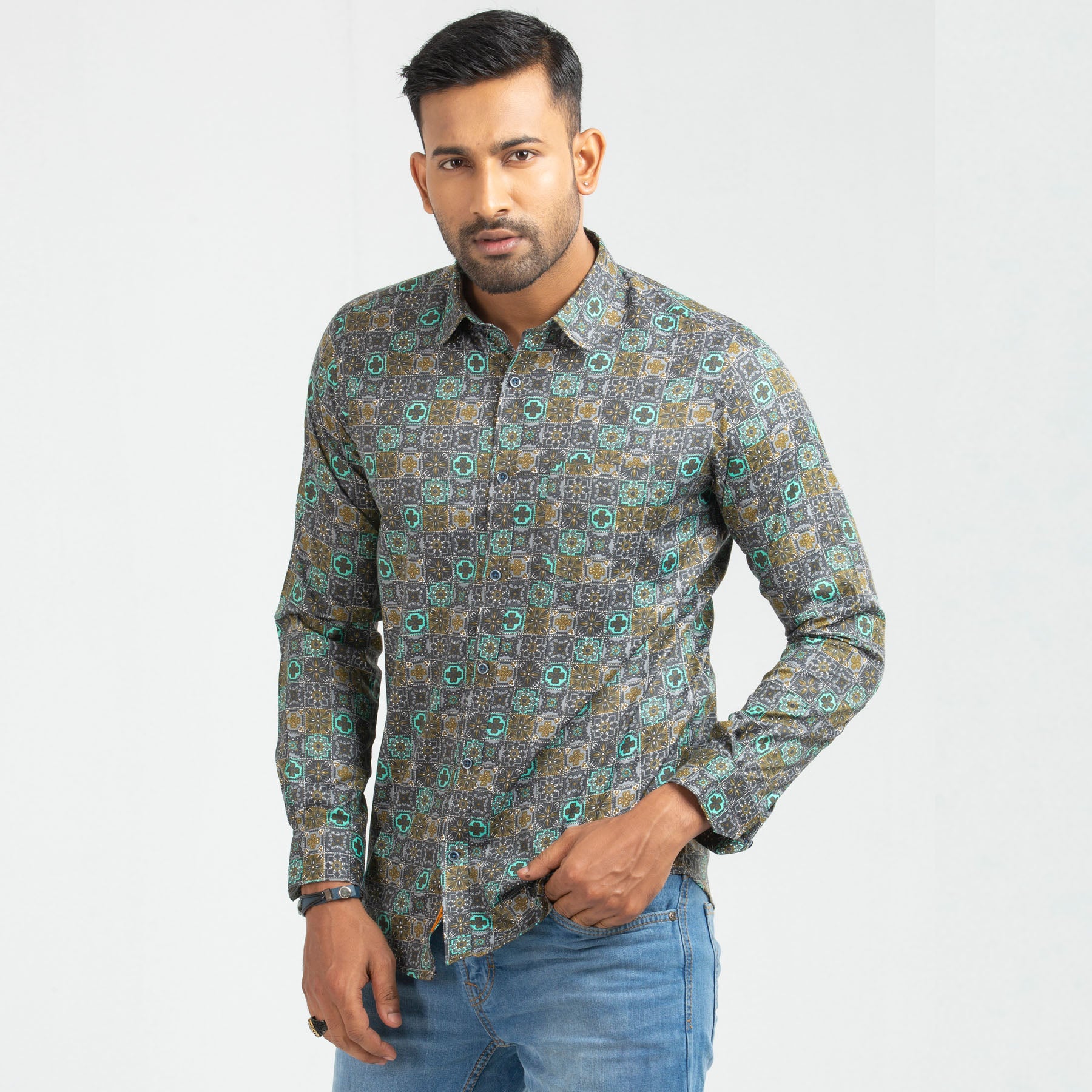 Pest Printed Cotton Shirt | Shirt For Men
