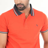 Red Solid Color Polo