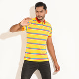 Polo Shirt for Men | Raw Yellow Stripe Polo
