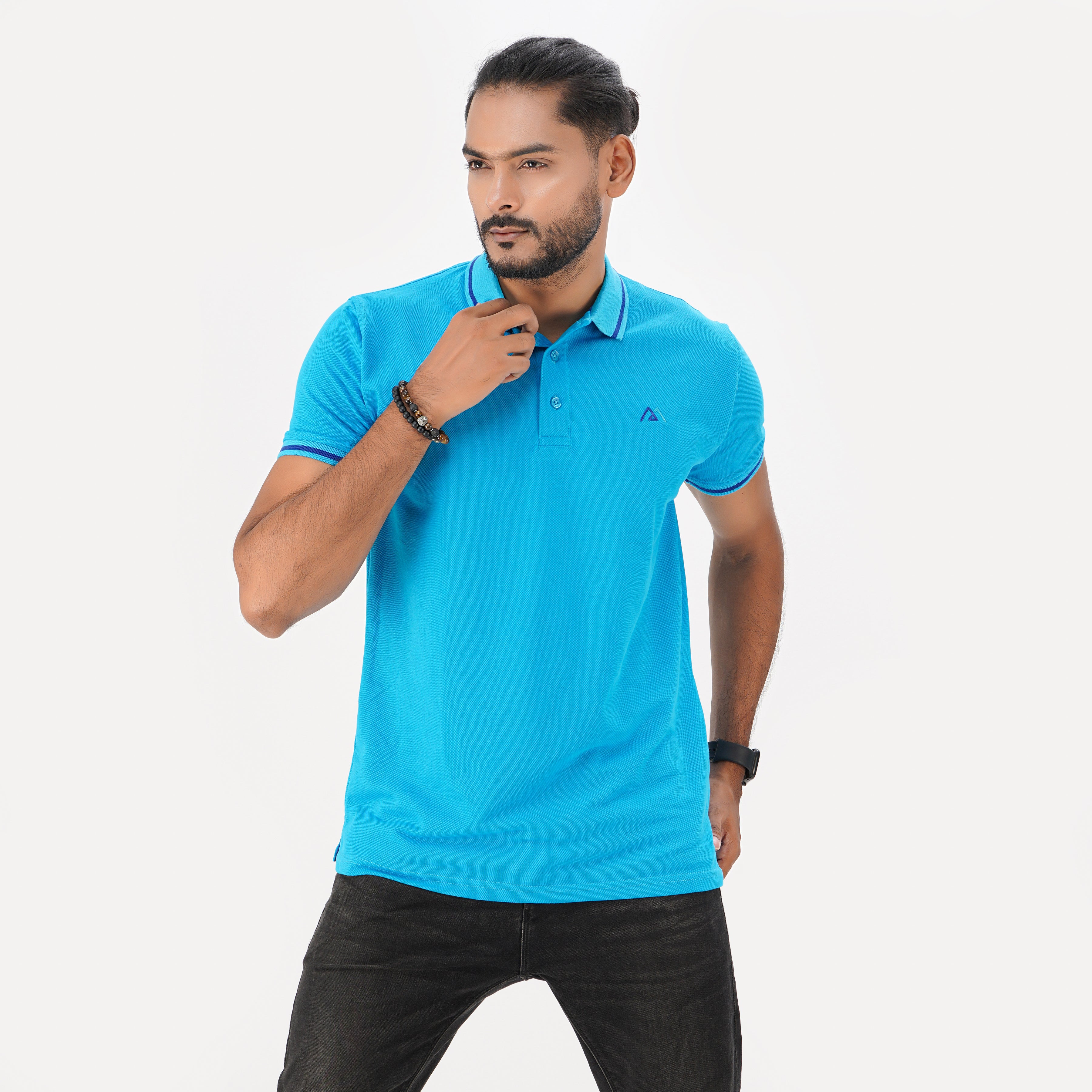 Polo Shirt for Men | Solid Light Blue Polo