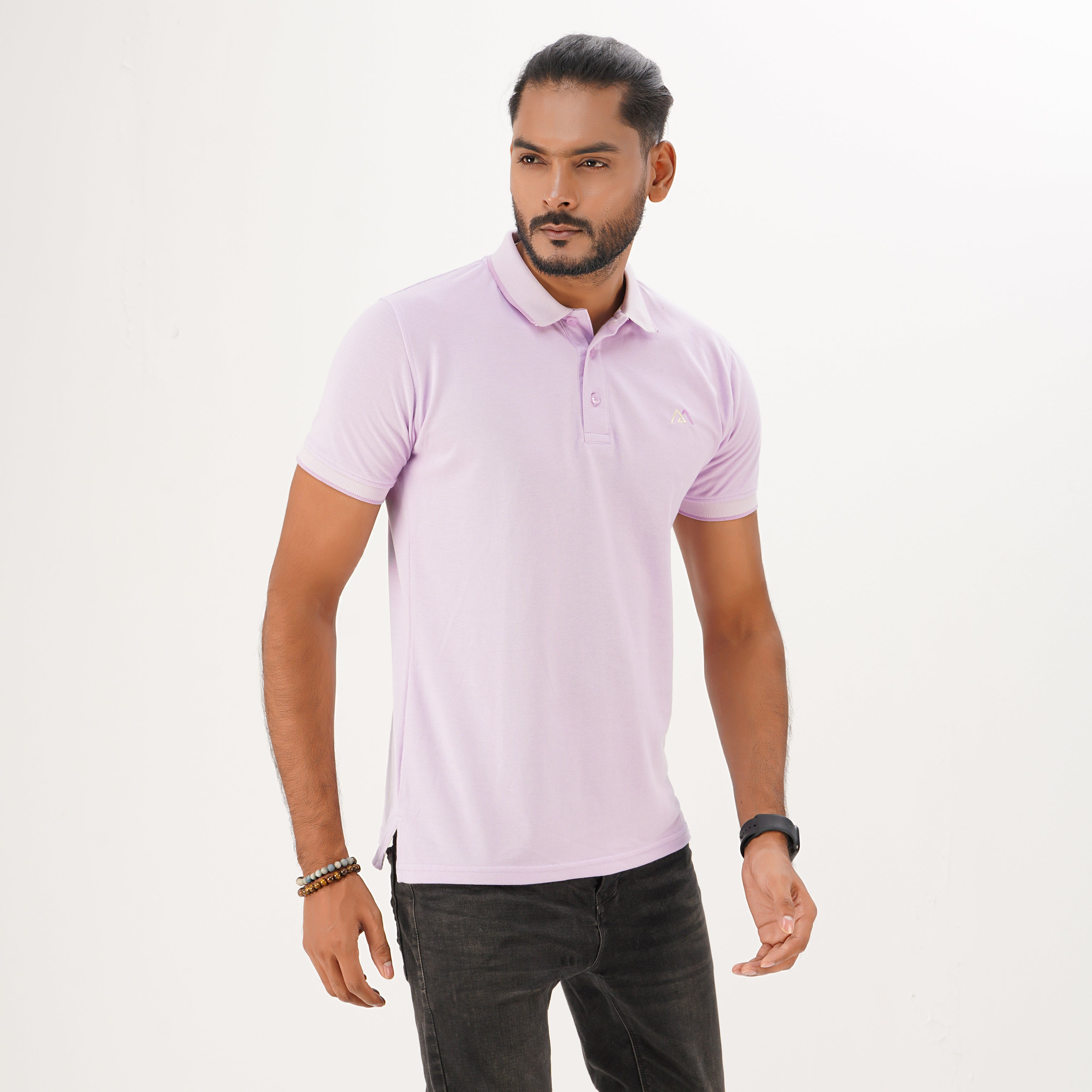Polo Shirt for Men | Solid Light Purple Polo
