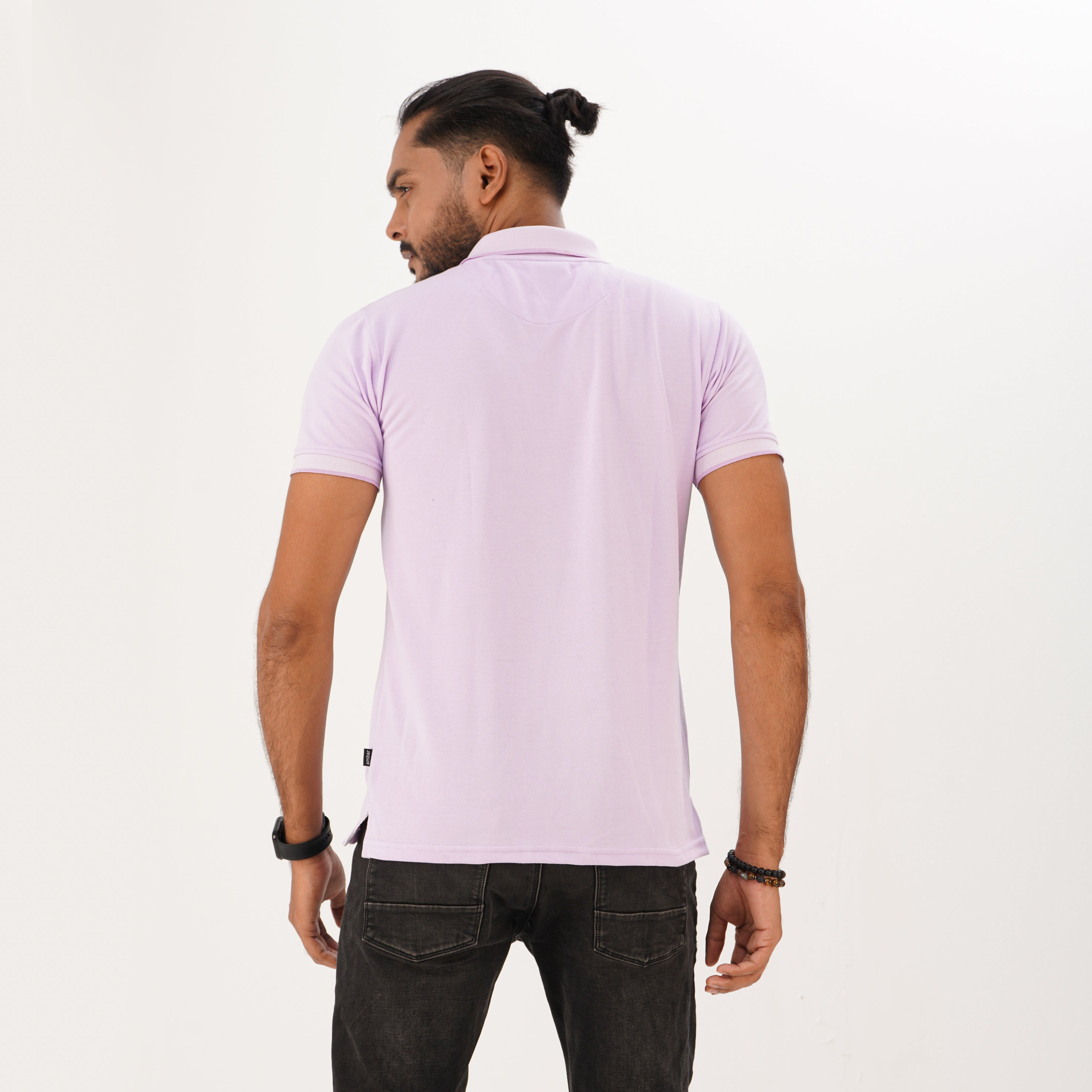 Polo Shirt for Men | Solid Light Purple Polo