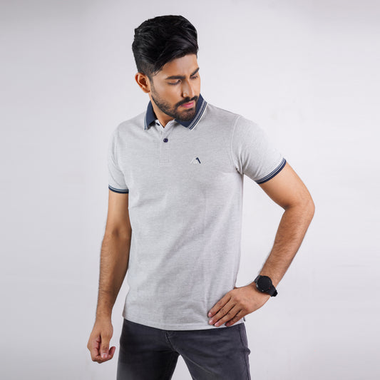 Polo Shirt for Men | Ash Solid Polo For Men