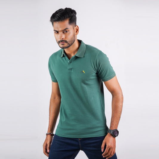 Polo Shirt for Men | Olive Solid Polo For Men