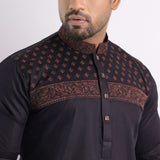 Black Premium Embroidery Panjabi