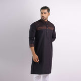 Black Premium Embroidery Panjabi