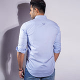 Cotton Fitted Shirt | Sky Blue
