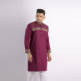 Light Maroon Embroidery Panjabi