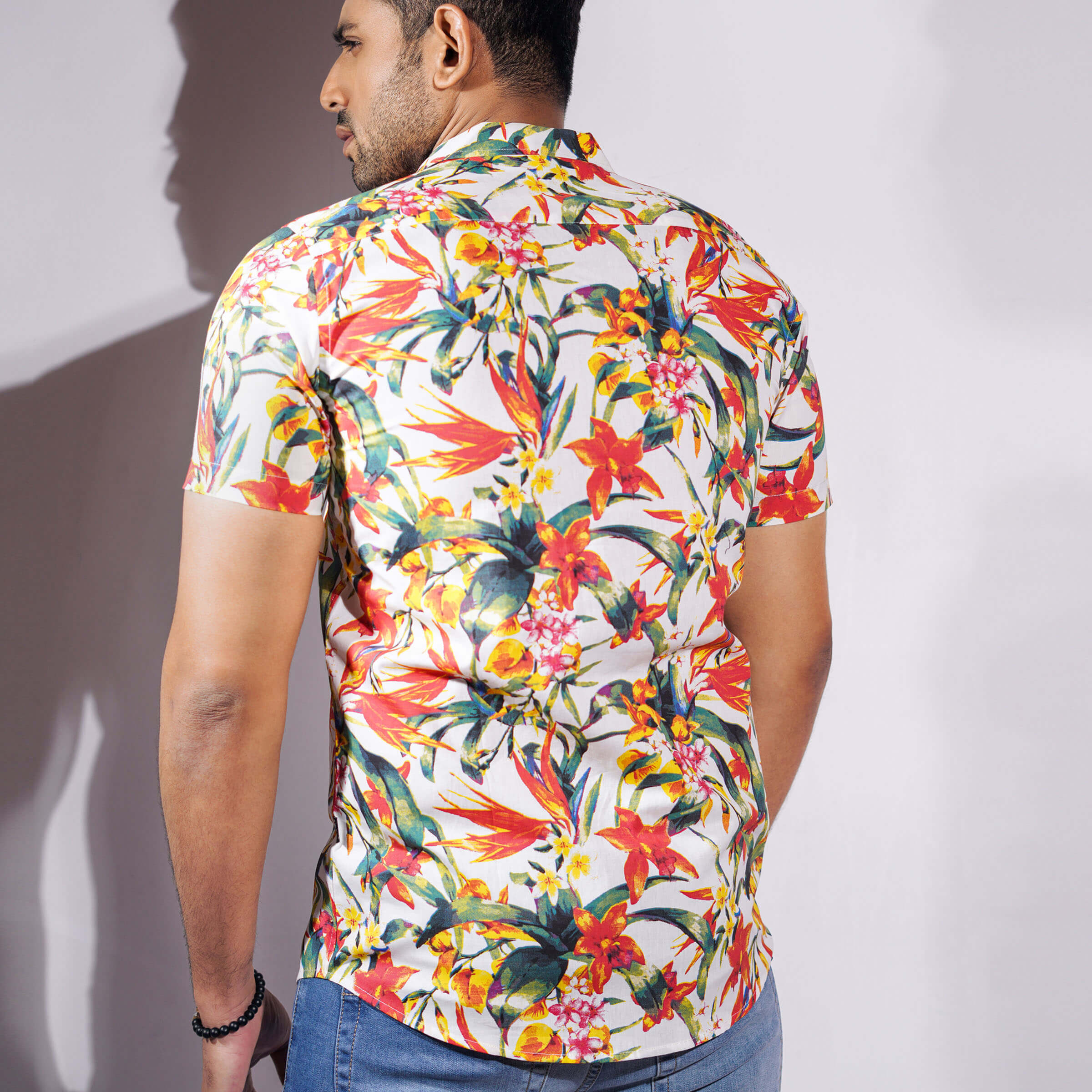 Short Sleeve Cotton Fitted Shirt | Multi Color