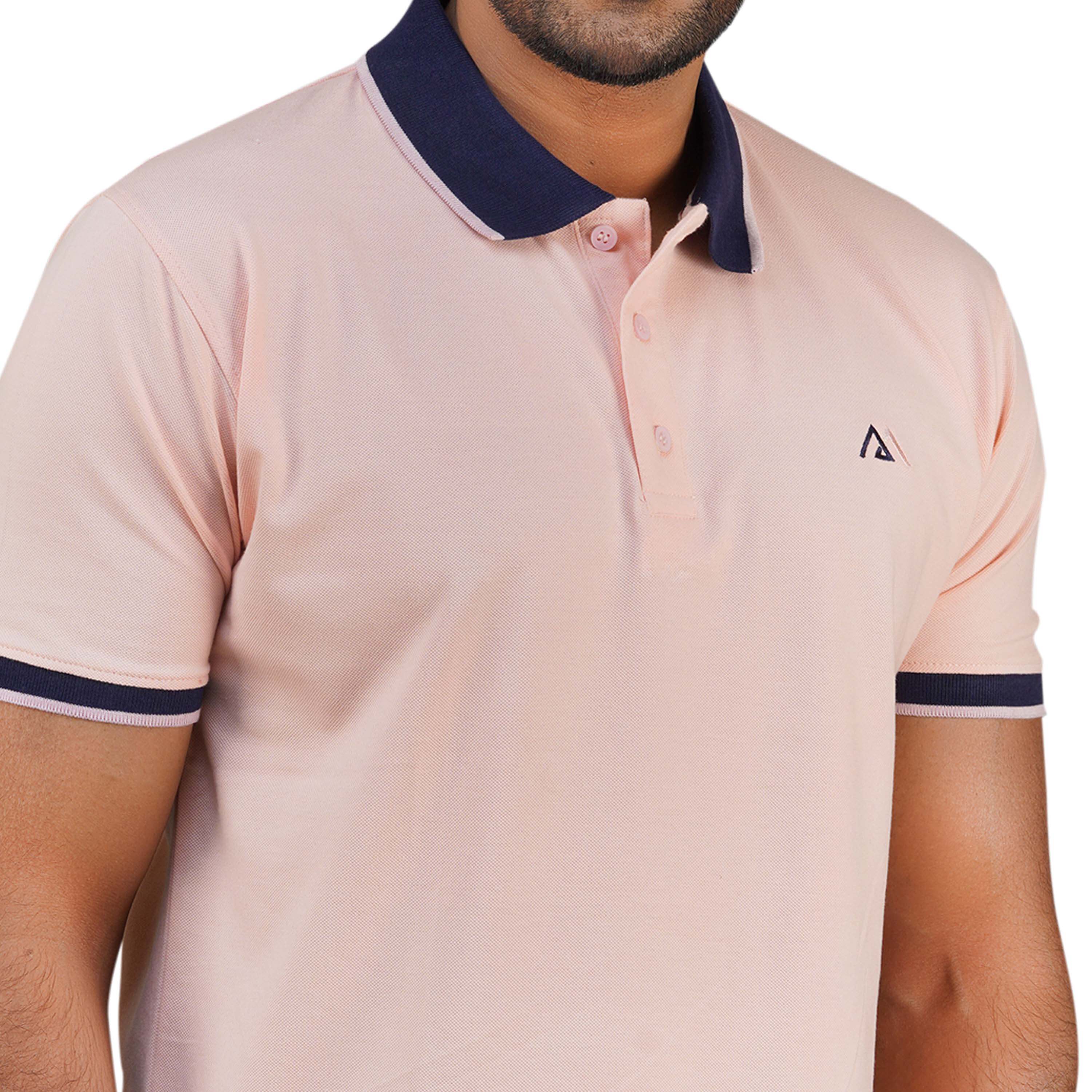 Polo Shirt for Men  Solid Light Pink Color