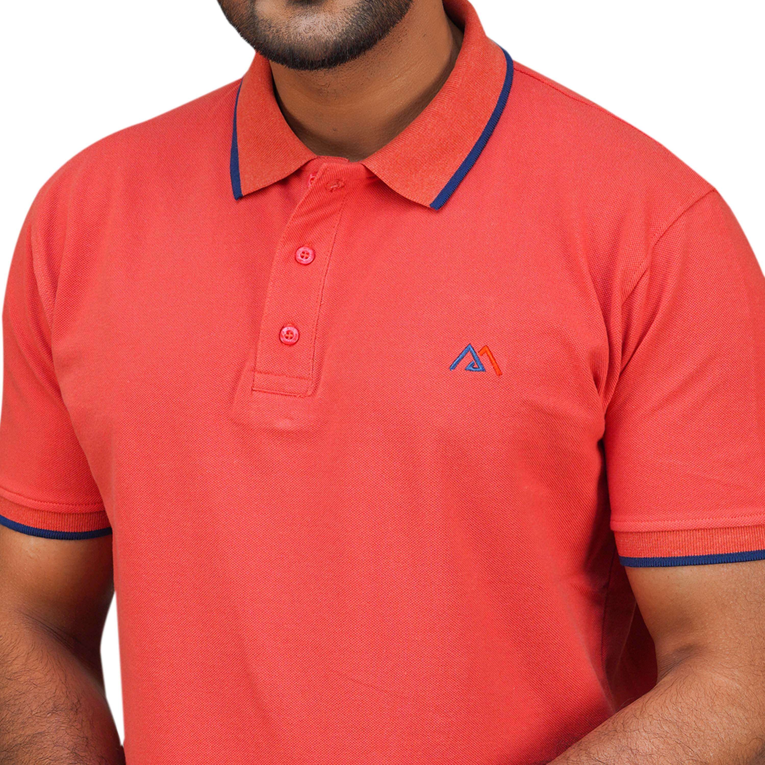 Polo Shirt for Men  Solid Vivid Pink Color